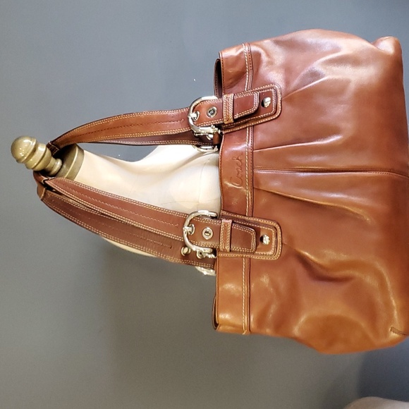 Coach brown large tote leather  shoulder bag - Picture 6 of 12